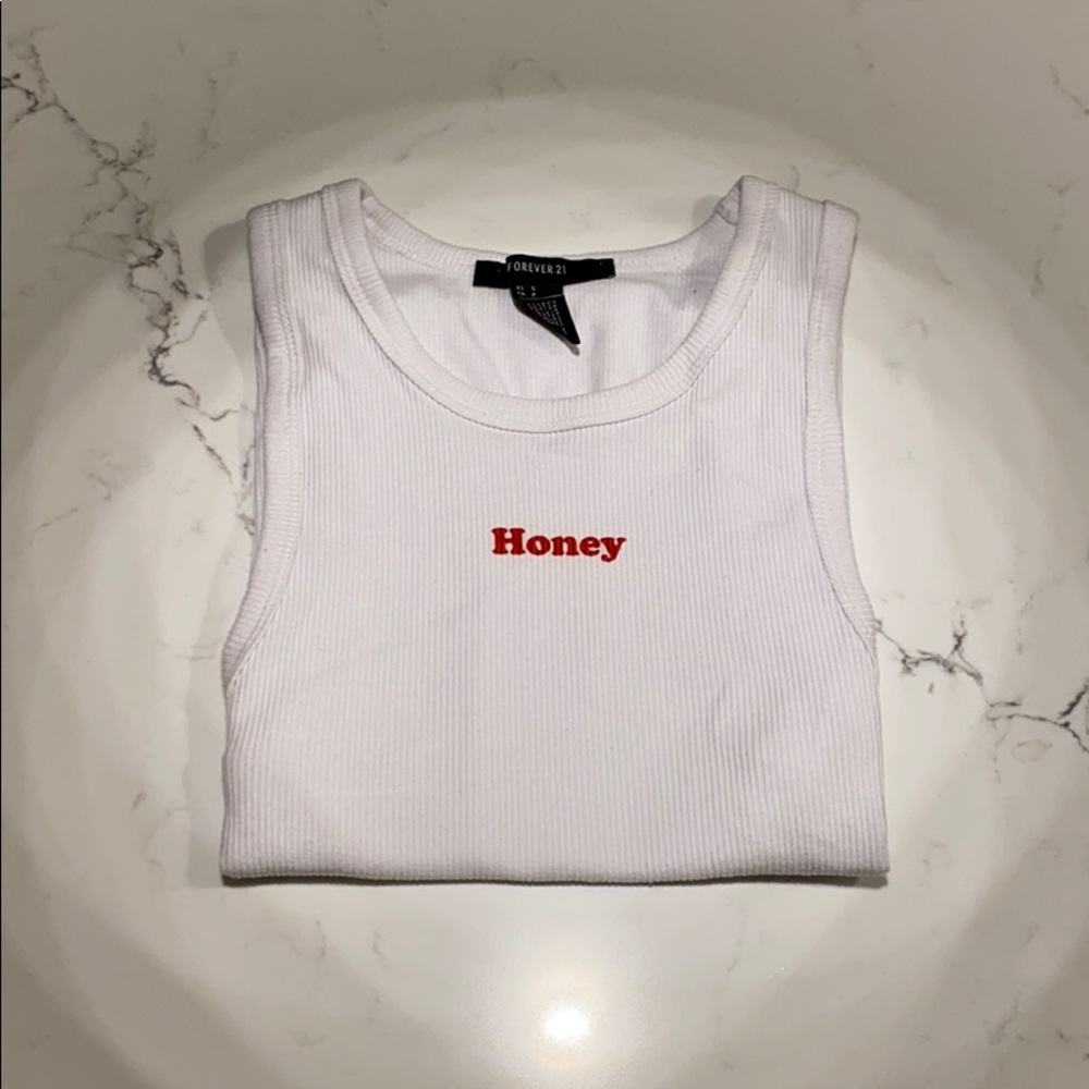 women’s white tank top